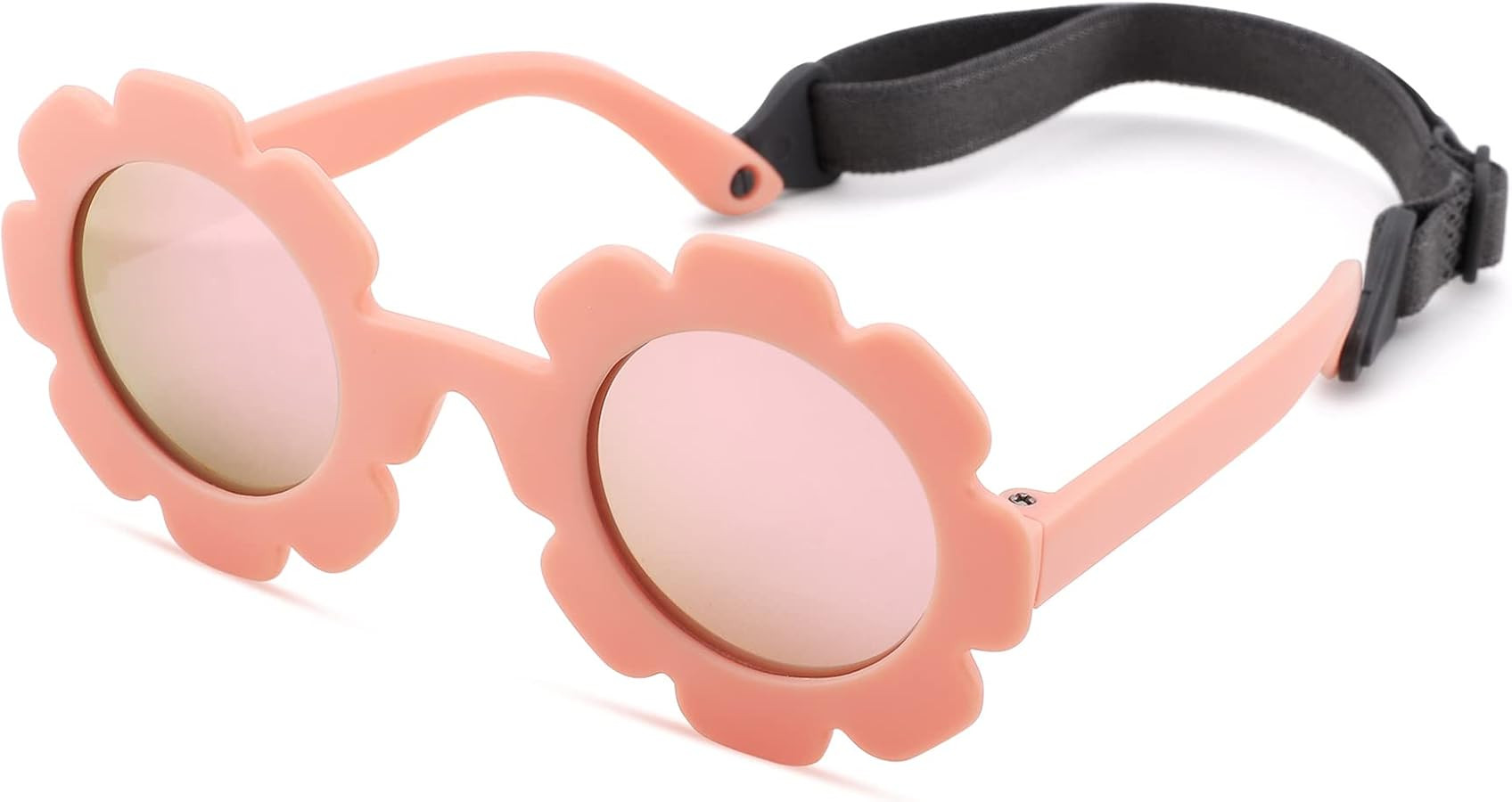 Hycredi Flexible Bendable Flower Baby Polarized Sunglasses with Strap for Newborn Infant Girls Ag... | Amazon (US)