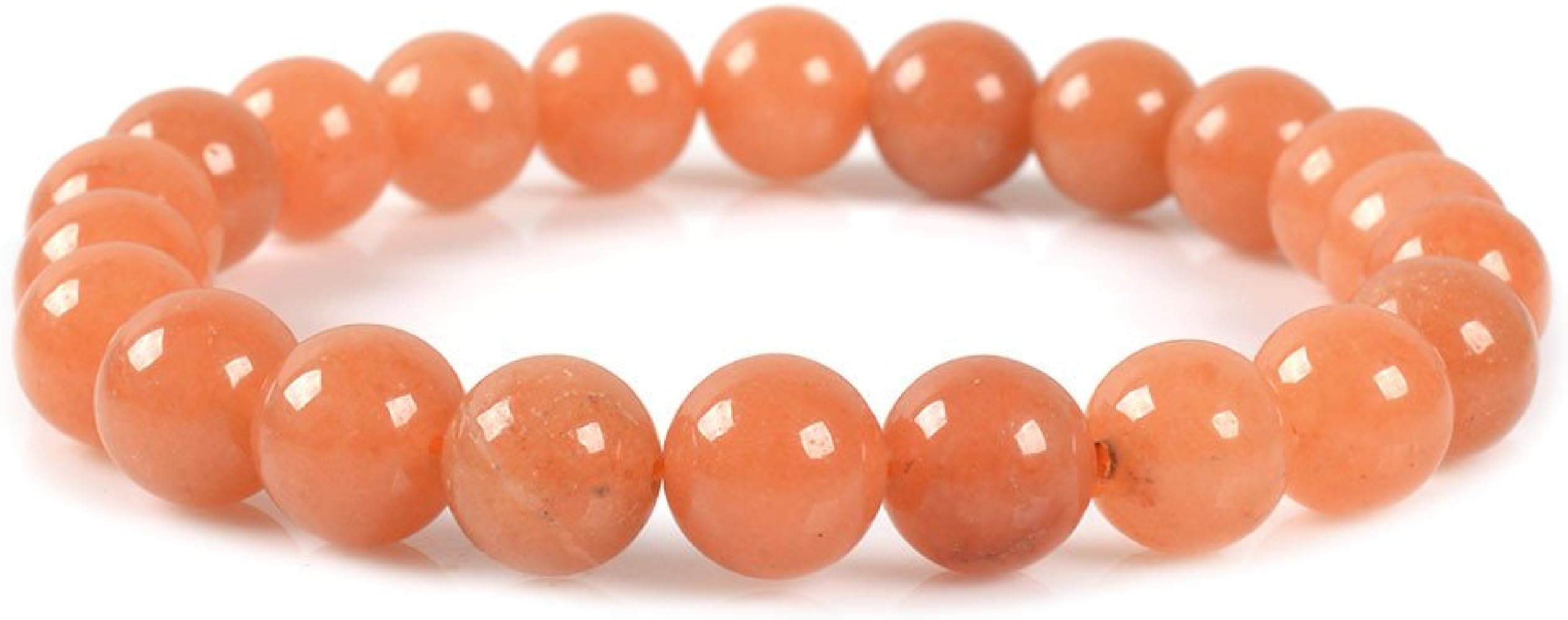 JUSTINSTONES 8mm Round Beads Stretch Bracelet 7 Inch Unisex | Amazon (US)