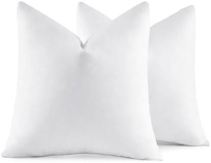MIULEE 24x24 Euro Pillow Inserts, Set of 2 Down Feather Throw Pillows for Couch Sofa Bed, Decorat... | Amazon (US)