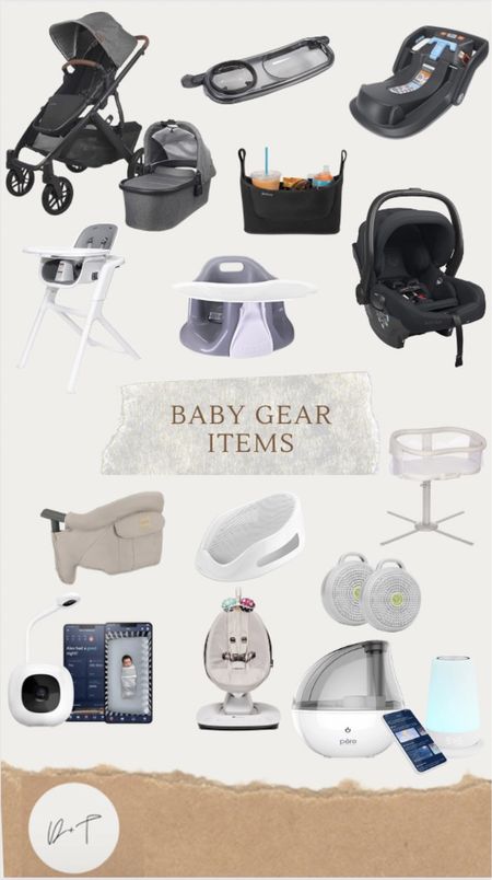 Baby gear items, baby registry checklist, registry items, car seat, stroller, high chair, sound machine, baby monitor. Baby registry 

#LTKbaby #LTKhome #LTKkids