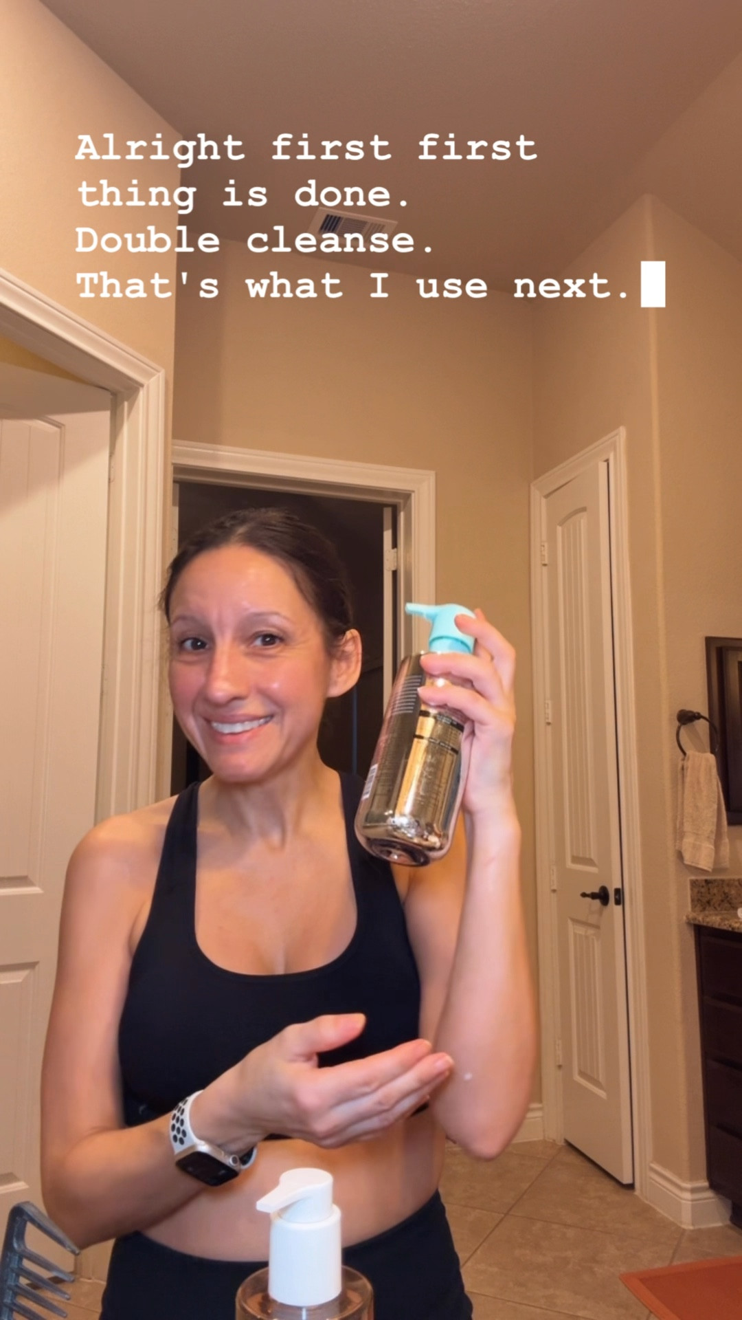 Morning skincare routine post workout and for any other day as well. 
I am a double cleansing girly. 
I use Centella light oil I massage it in to my face for a few minutes. 
Rinse. 
Dry off. 
Then I use the Prequel Gleanser. This is my 2nd bottle. Love this stuff. Again I put it on massage my face with little circles, and then let the cleanser just hangout on my face for like 3 more minutes. 
Skincare 
Rosacea 


#LTKmorningroutine #LTKselfcare #LTKBeauty