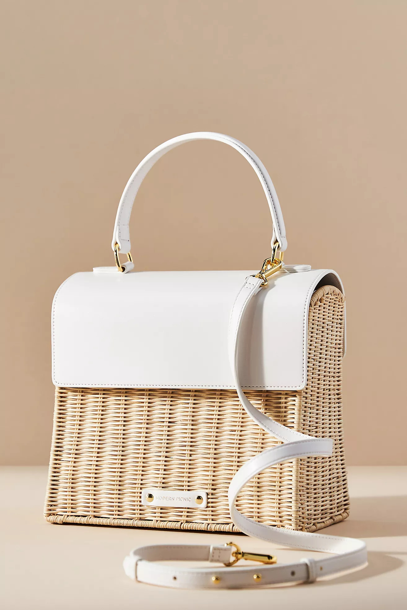 Modern Picnic Wicker Lunch Bag | Anthropologie (US)