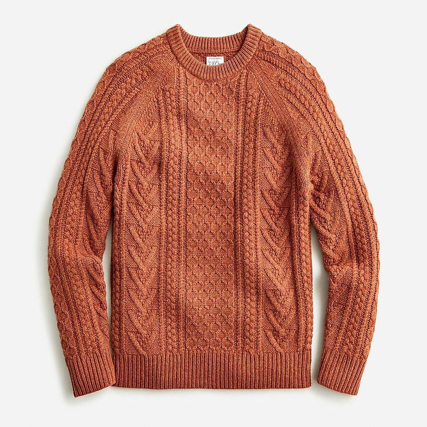 Rugged merino wool cable-knit sweater | J. Crew US