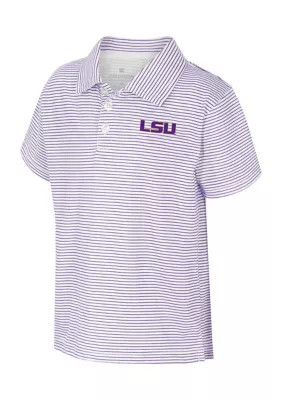 Colosseum Athletics Toddler Boys NCAA LSU Tigers Feeder Stripe Short Sleeve Polo Shirt | Belk