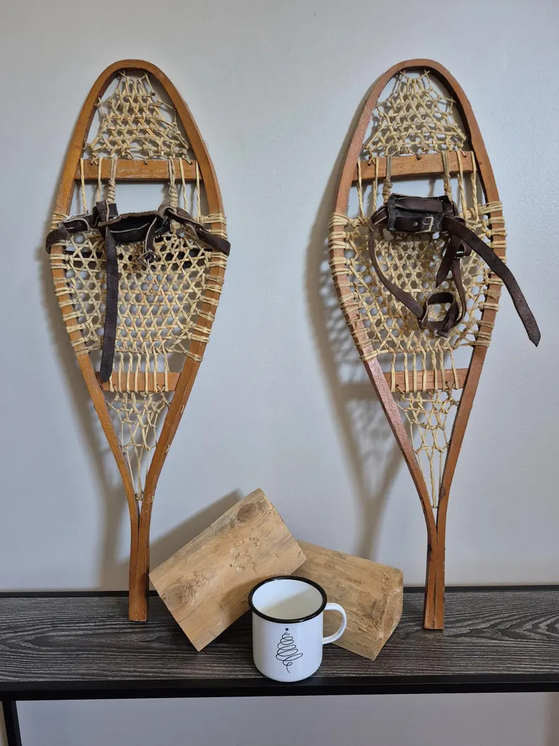 Vintage Wooden Snowshoes | Etsy (Global)