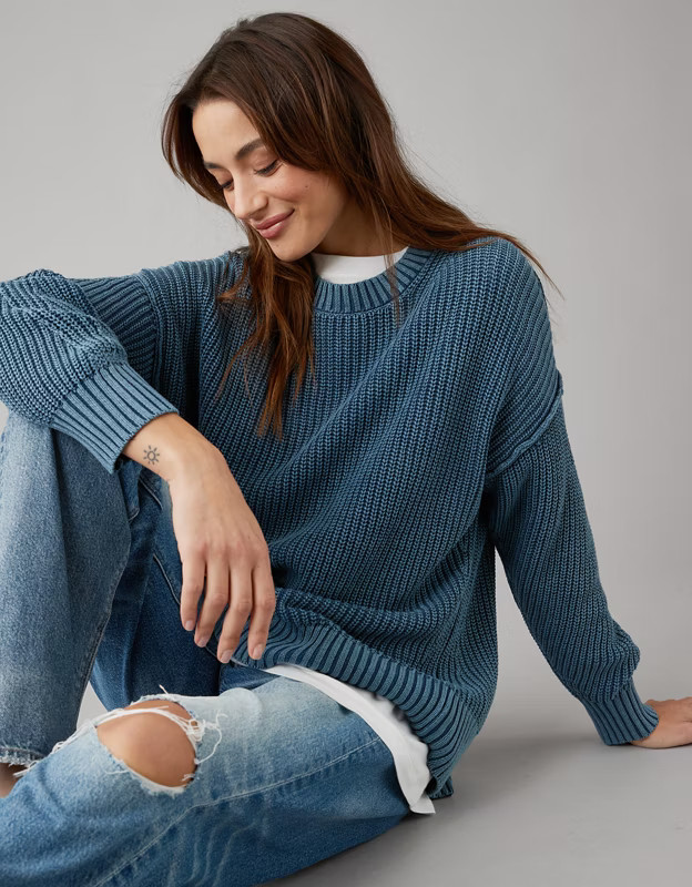 AE Long Weekend Crewneck Sweater | American Eagle Outfitters (US & CA)