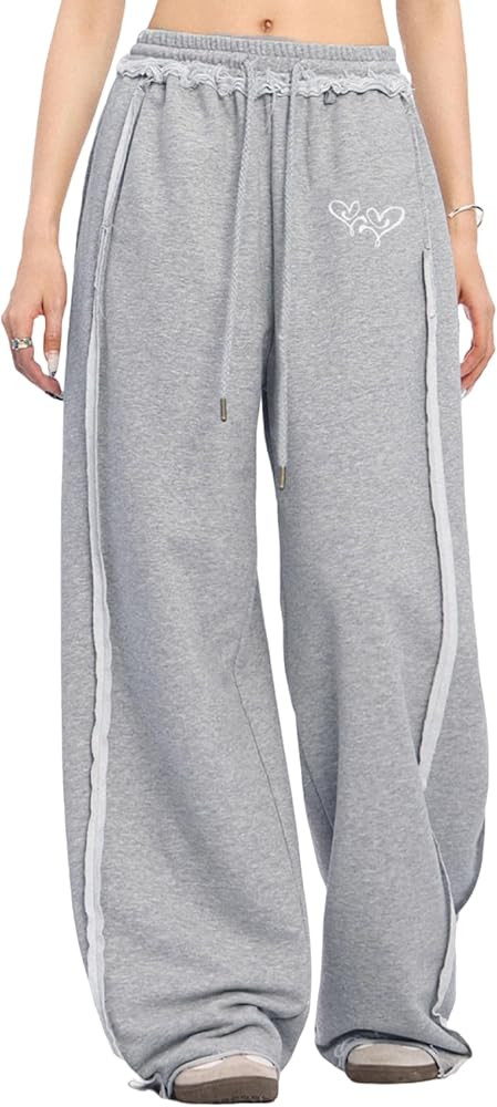 Aelfric Eden Pants Basic Embroidery Sweatpants Cotton Soft Casual Baggy Trousers Sweat Pant Trend... | Amazon (US)