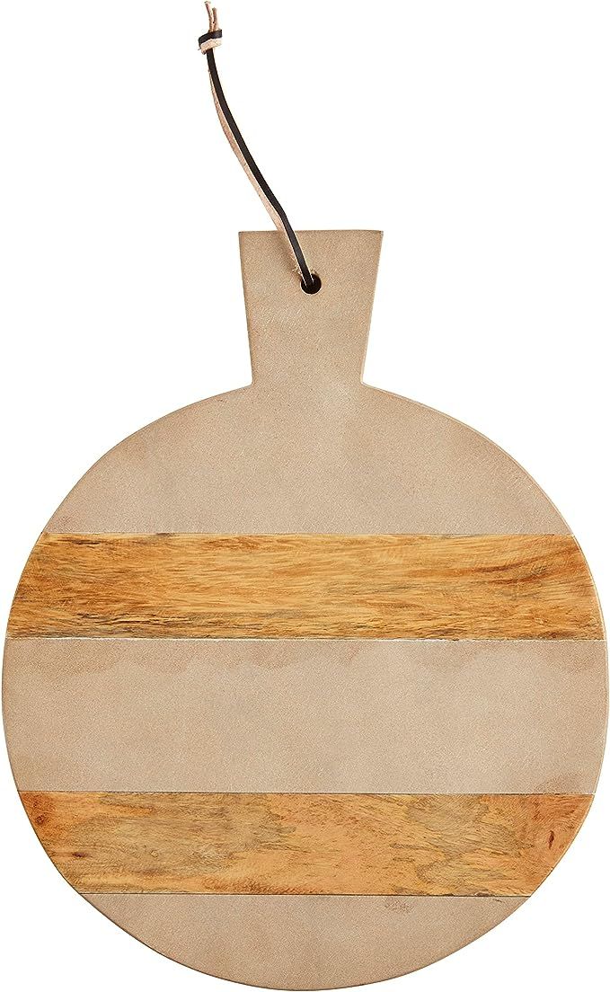 Mud Pie Round Sandstone Wood Board, Round 15" X 12" Dia | Amazon (US)