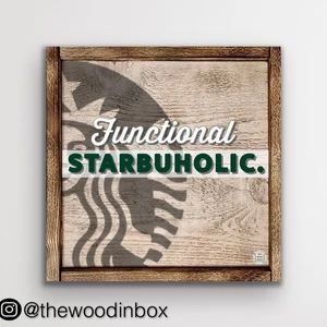 Functional Starbuholic  Starbucks Sign  Funny Coffee Bar | Etsy | Etsy (US)