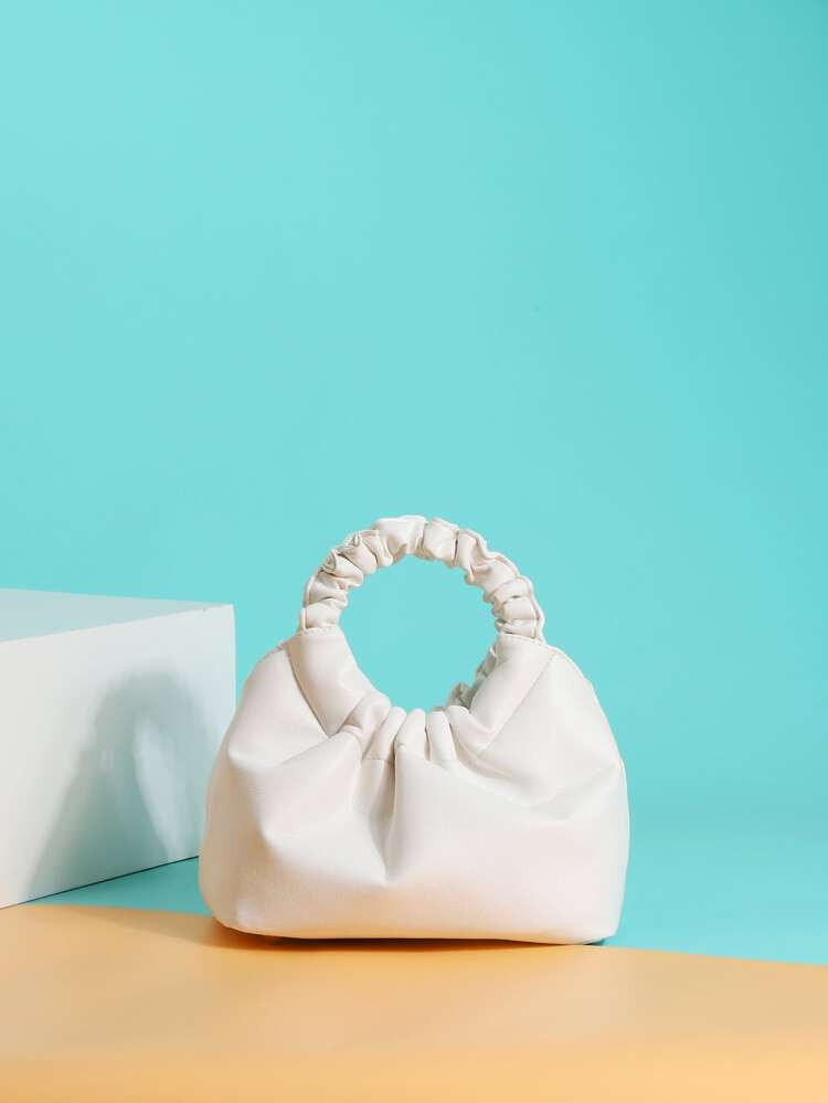 Minimalist Ruched Satchel Bag | SHEIN