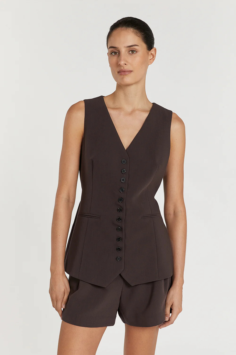 ELLE DARK CHOCOLATE VEST | DISSH
