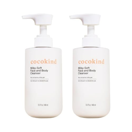 Cocokind Milky-Soft Face and Body Cleanser, Hydrating Facial & Body Wash for Sensitive Skin, Gentle Cleanser with Ceramides, Fragrance-Free & Clinically Tested, 13.5 oz (2 Pack) | Amazon (US)