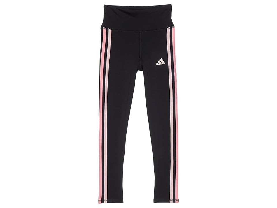 adidas Kids 3 Color Stripe Legging (Toddler/Little Kid) Girl's Clothing Black w Pink : 2T Toddler, Elastane/Jersey/Polyester | Zappos