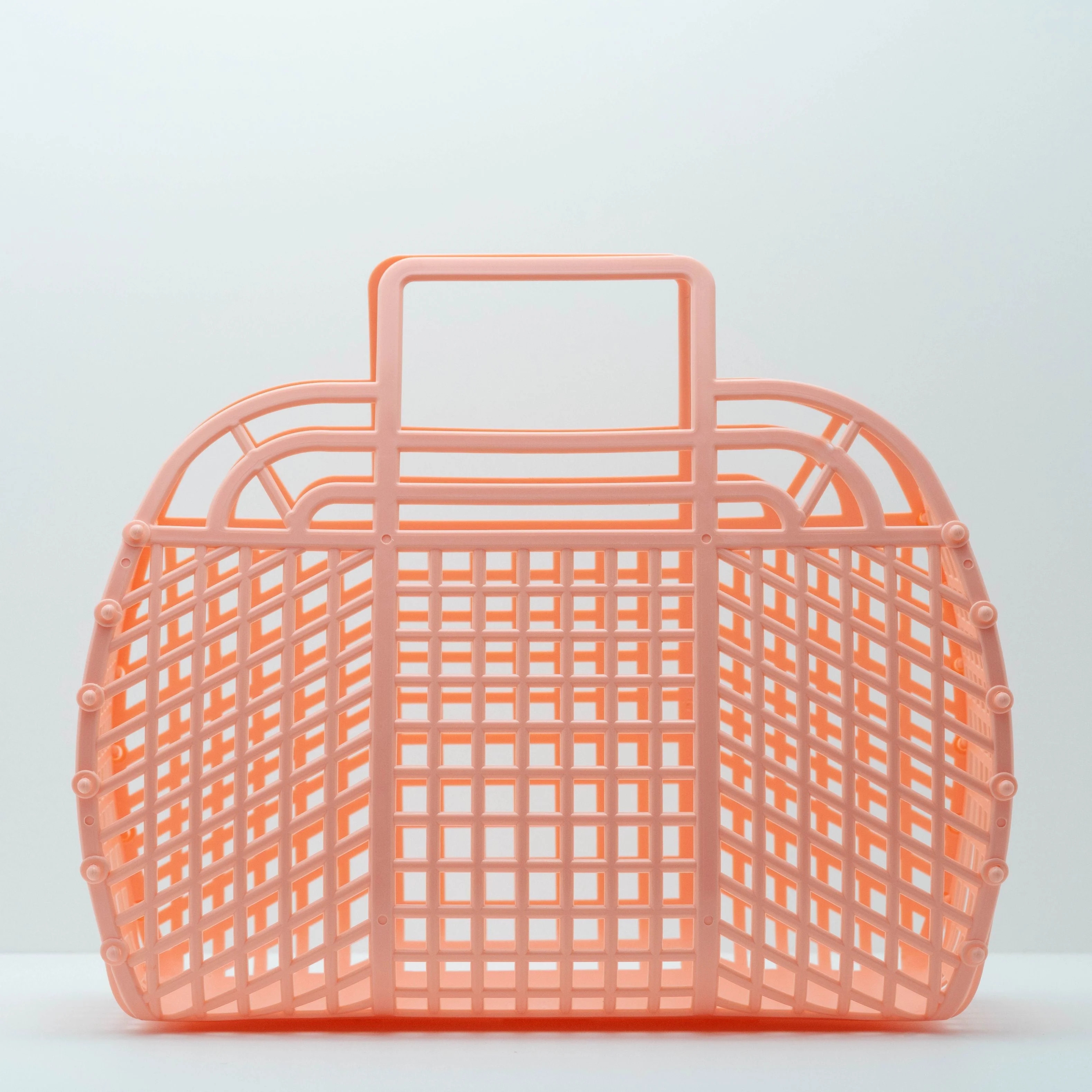 Peach Large Retro Jelly Basket- Tote bag for Pool, Beach, Summer & More. | Walmart (US)