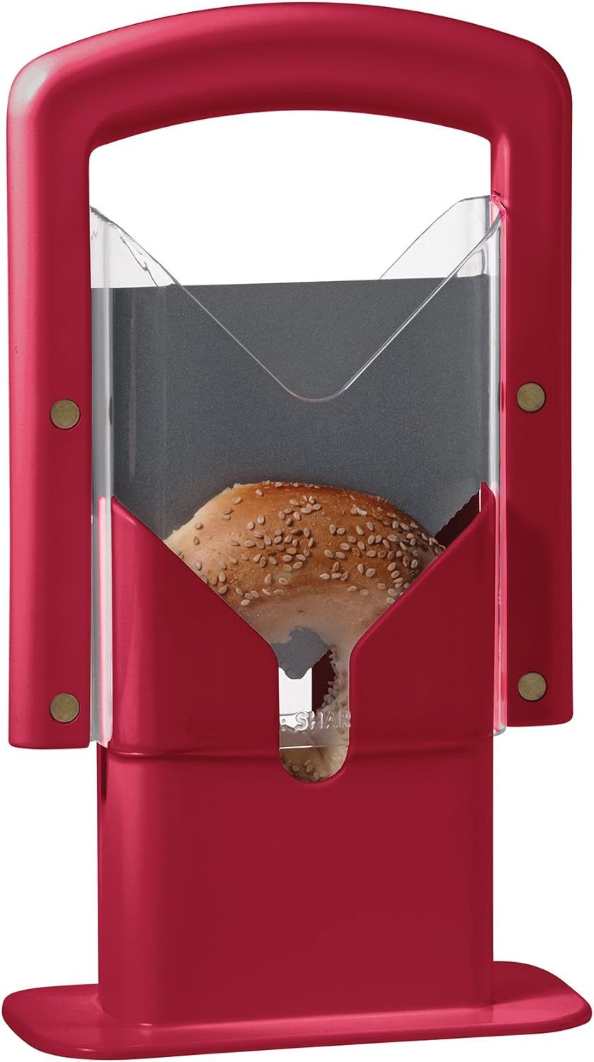 Hoan The Original Bagel Guillotine Universal Slicer, 9.25-Inch, Red | Amazon (US)