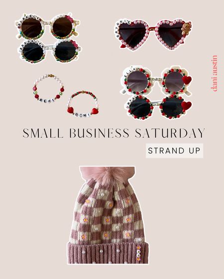Small business Saturday 💕 strand up sunglasses, bracelets, and beanies for kids 👧🏼

#LTKkids #LTKGiftGuide #LTKCyberWeek