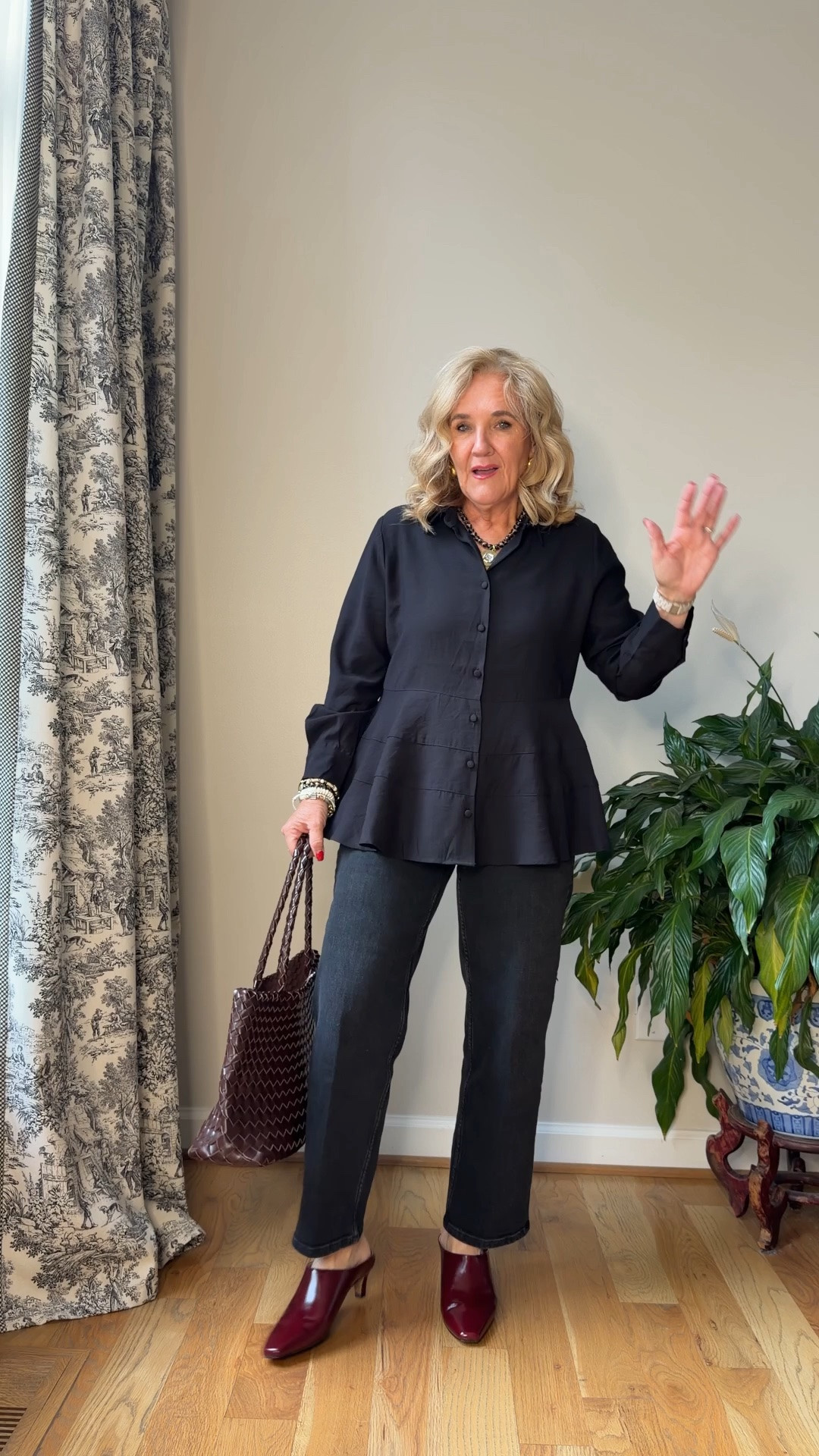 Low size medium, jean size medium petite
I love the Peplum blouse and I think it’ll be so pretty even at Holiday belted withh a pretty skirt too

#LTKootd #LTKOver40 #LTKWorkwear