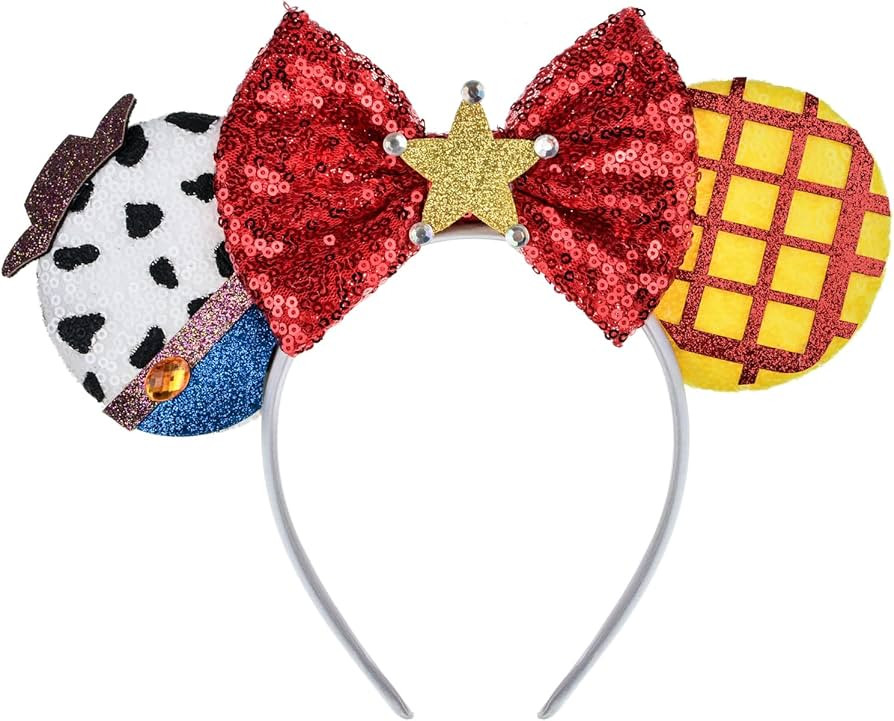 A Miaow Black Mouse Ears Headband MM Glitter Hair Hoop Women Adults Butterfly Sequin Hair Clasp H... | Amazon (US)