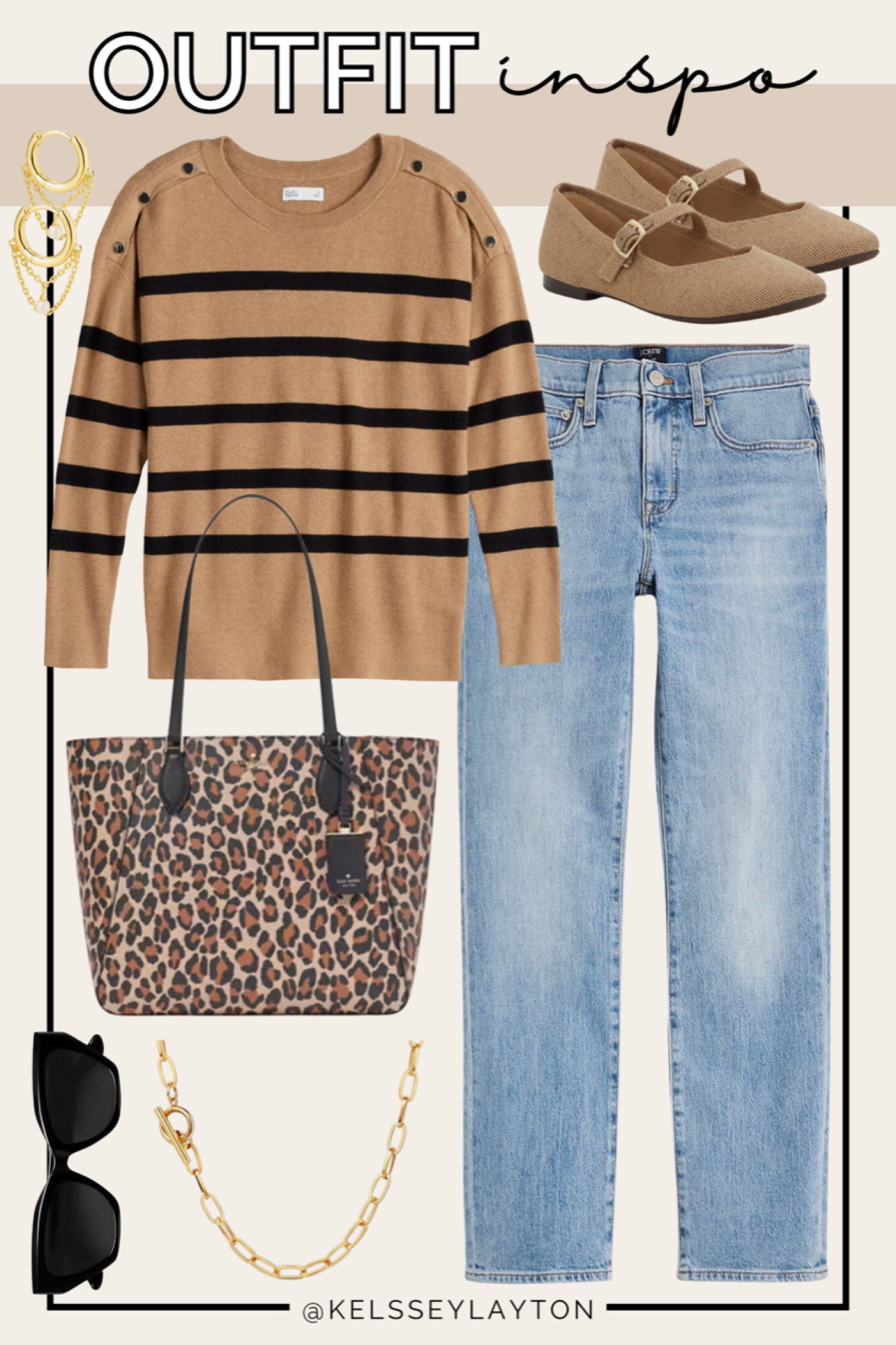 Outfit idea, striped sweater, fall style, leopard bag, Mary Jane flats 

#LTKFallSale #LTKSaleAlert #LTKFindsUnder50