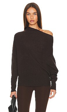 Brochu Walker Lori Off Shoulder Sweater in Carob Melange from Revolve.com | Revolve Clothing (Global)