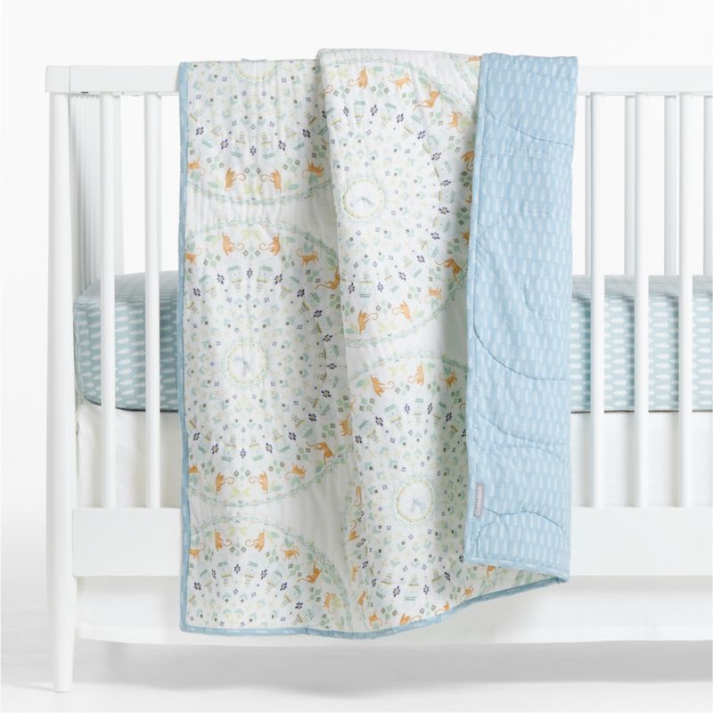 Adri Organic Medallion Baby Crib Quilt by John Robshaw + Reviews | Crate & Kids | Crate & Barrel
