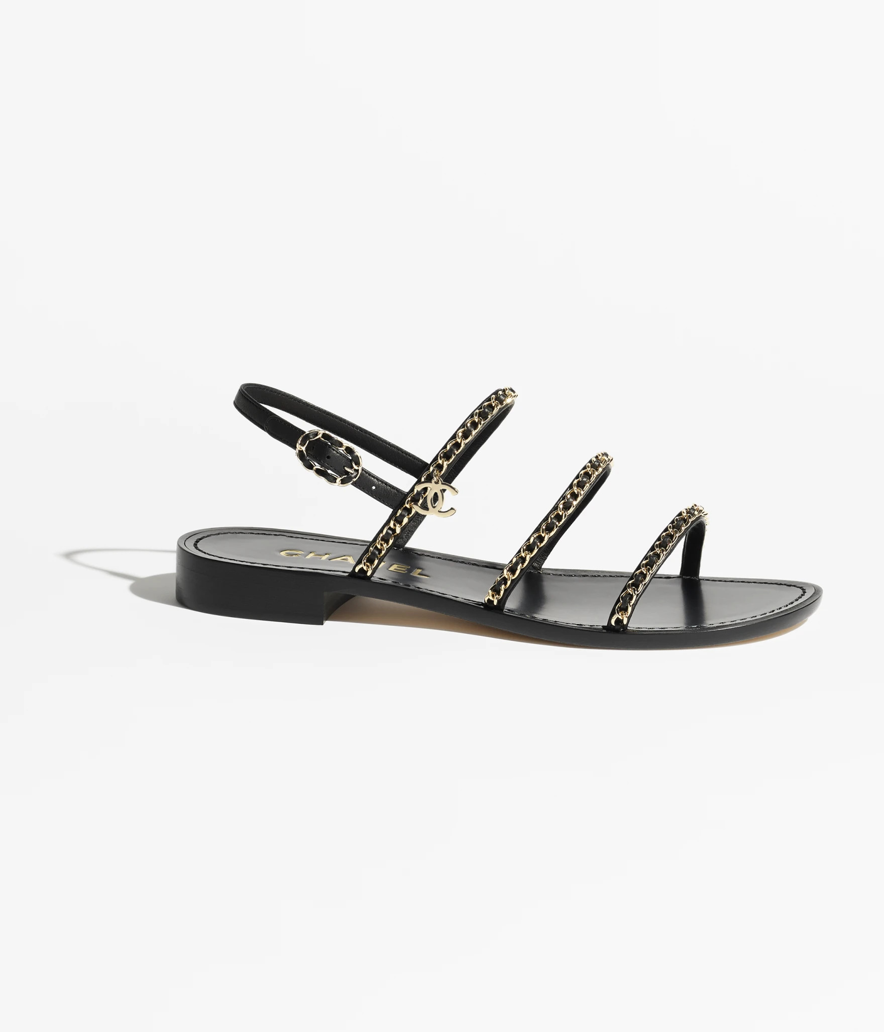 Sandals - Lambskin, black — Fashion | CHANEL | Chanel, Inc. (US)