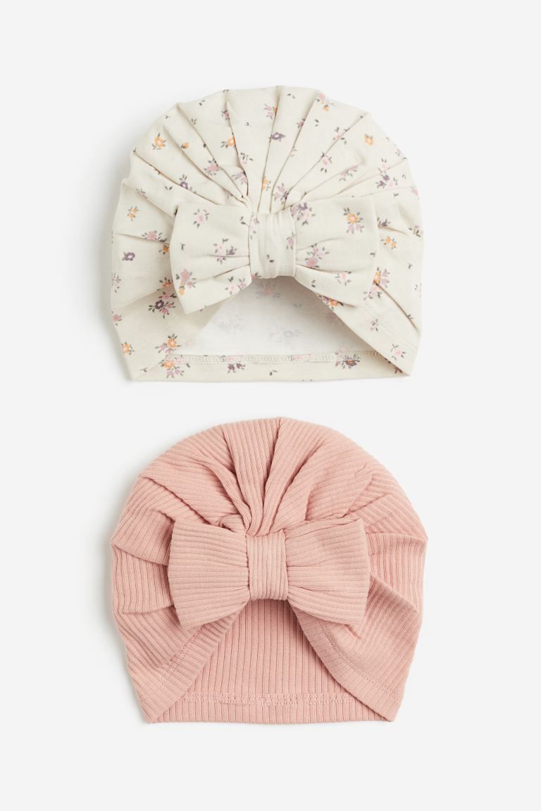 2-pack knot-detail hats | H&M (UK, MY, IN, SG, PH, TW, HK)