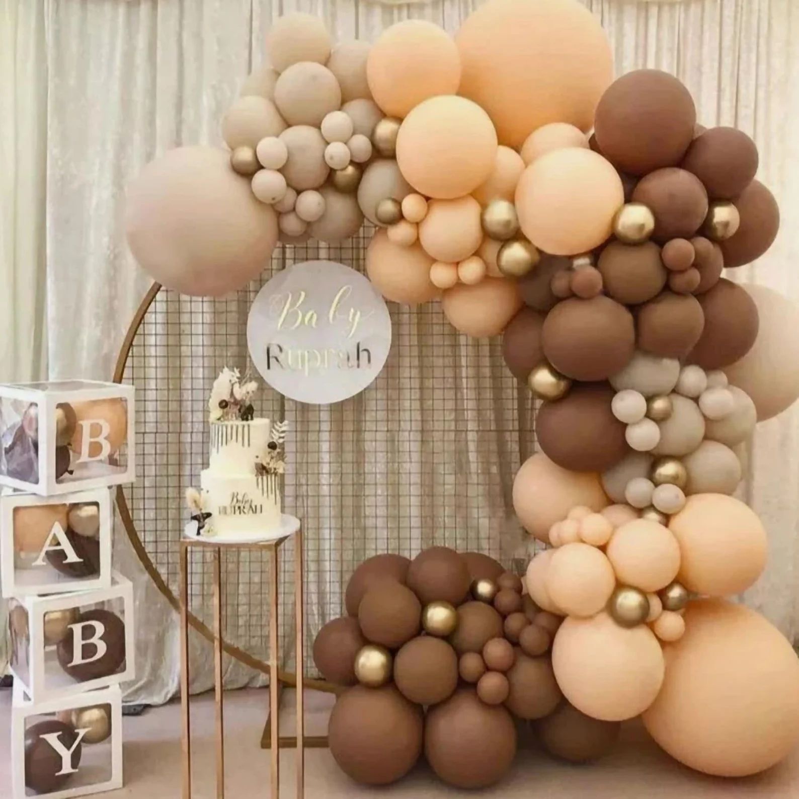 102pcs Brown Tan Coffee Balloon Garland Kit for Neutral Rustic | Etsy | Etsy (US)