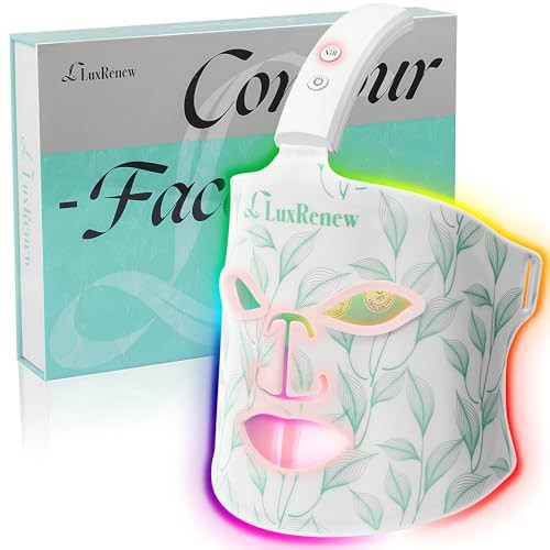 LuxRenew Red Light Therapy Mask, Near-infrared 850 Red Light + 7 Colors Led Face Mask Light Therapy, Portable and Rechargeable for Facial Led Mask Skincare at Home and Travel [LMask Pro] | Amazon (US)