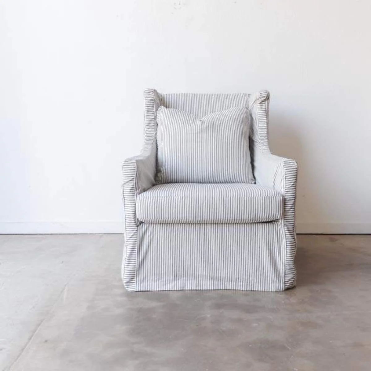 Modern Wingback Slipcovered Chair | Elsie Green US