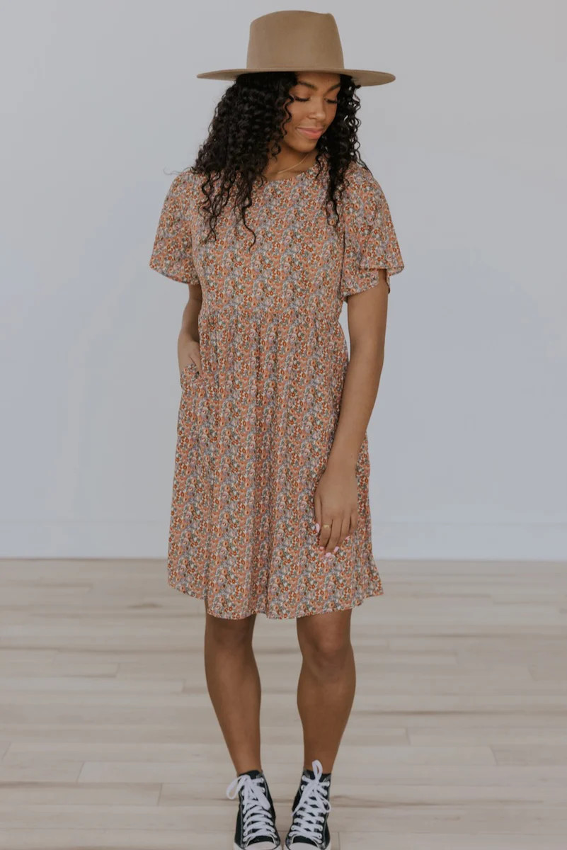 The Giselle Flutter Sleeve MOM Dress | Roolee