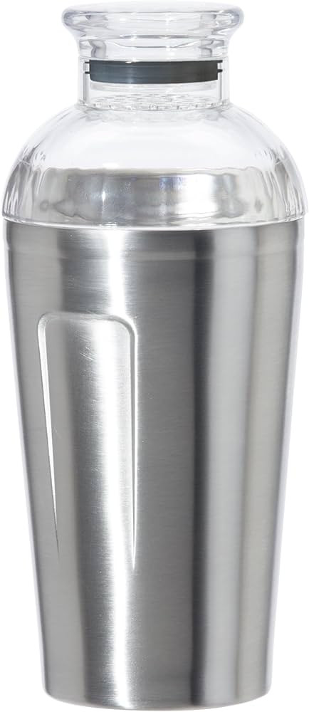 OGGI Groove Insulated Cocktail Shaker-17oz Double Wall Vacuum Insulated Stainless Steel, Tritan L... | Amazon (US)