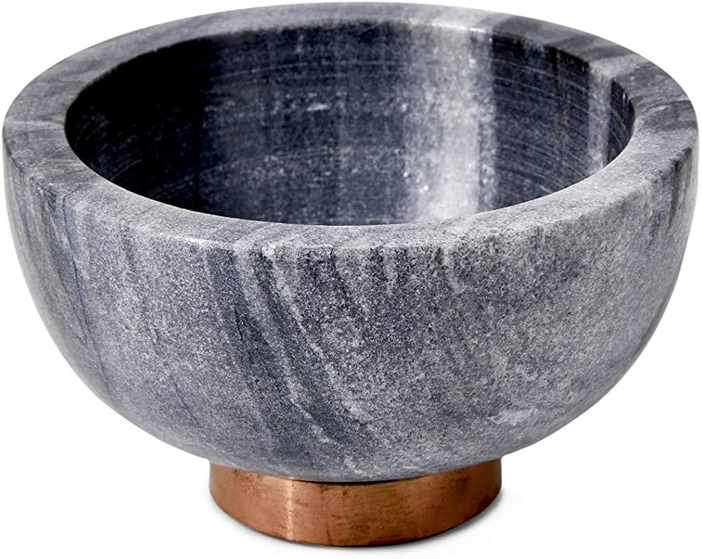 Serene Spaces Living Black Marble Bowl with Copper Ring, Decorative Multi-Purpose Bowl - Use as C... | Amazon (US)