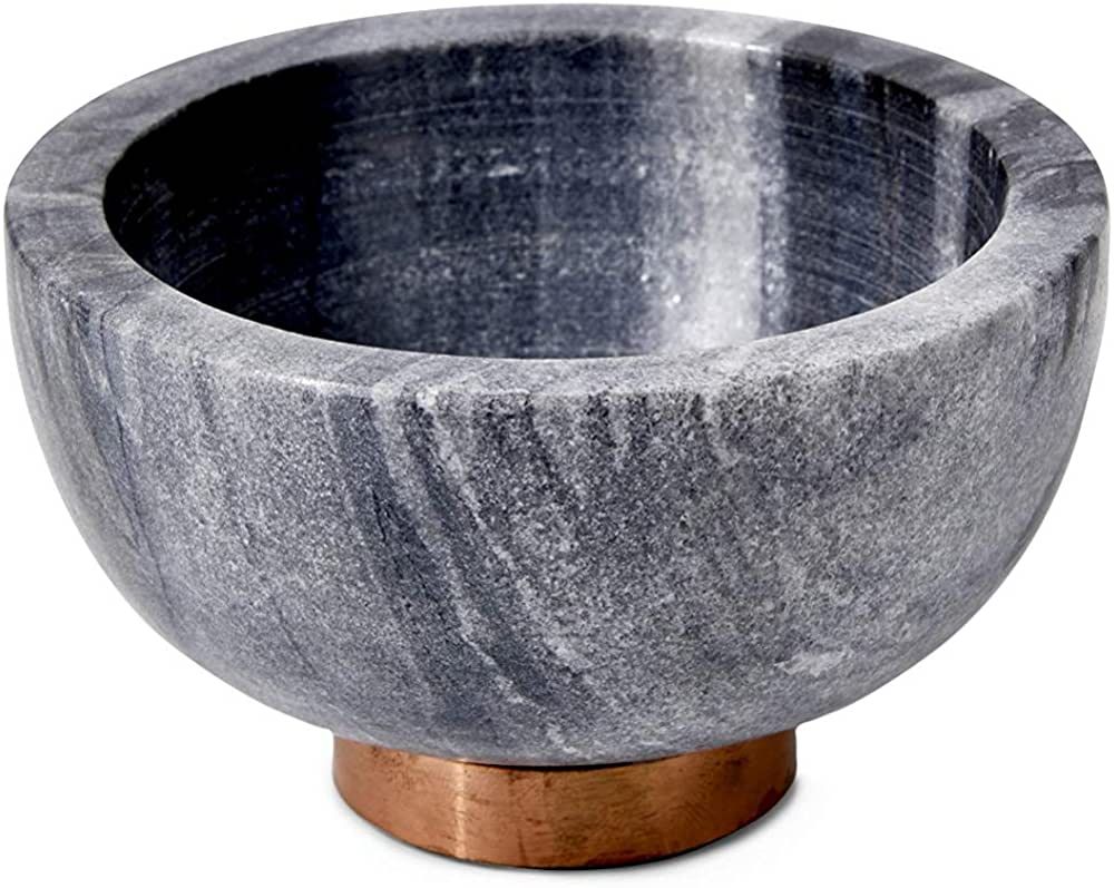 Serene Spaces Living Black Marble Bowl with Copper Ring, Decorative Multi-Purpose Bowl - Use as C... | Amazon (US)