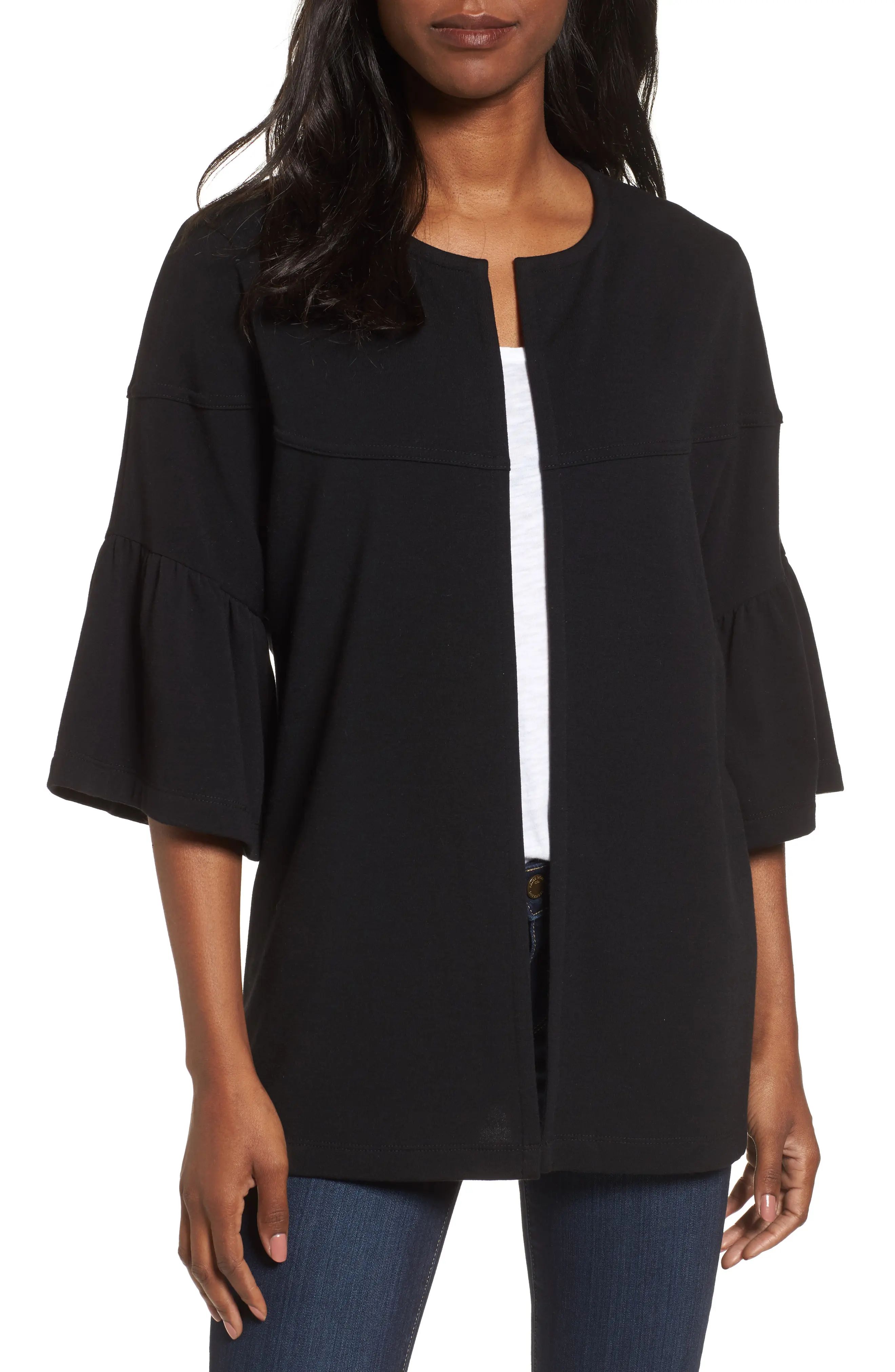Bell Sleeve French Terry Jacket | Nordstrom