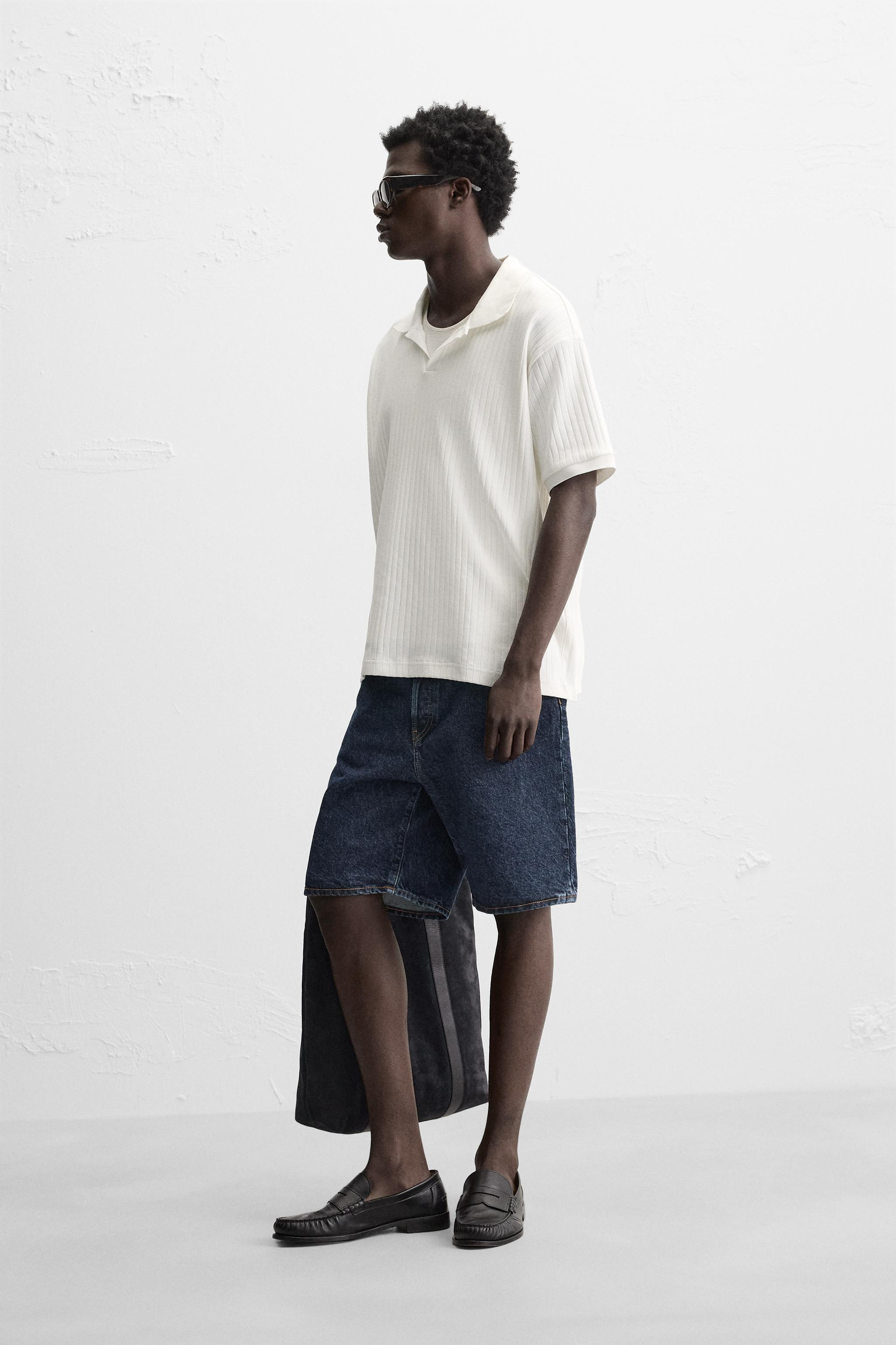 RIBBED TEXTURED POLO SHIRT | Zara US