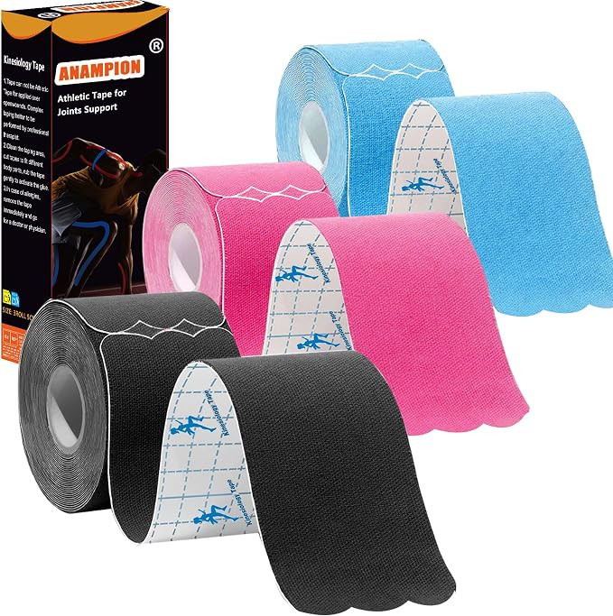 Kinesiology Tape Precut Strips Pro Athletic (3 Rolls,60 Strips) Original Cotton Waterproof Breath... | Amazon (US)
