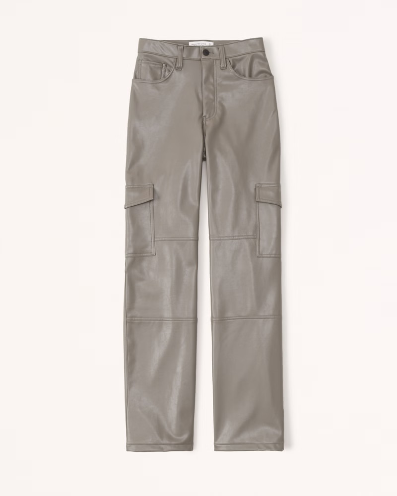 Women's Vegan Leather Cargo 90s Relaxed Pants | Women's Bottoms | Abercrombie.com | Abercrombie &amp; Fitch (US)