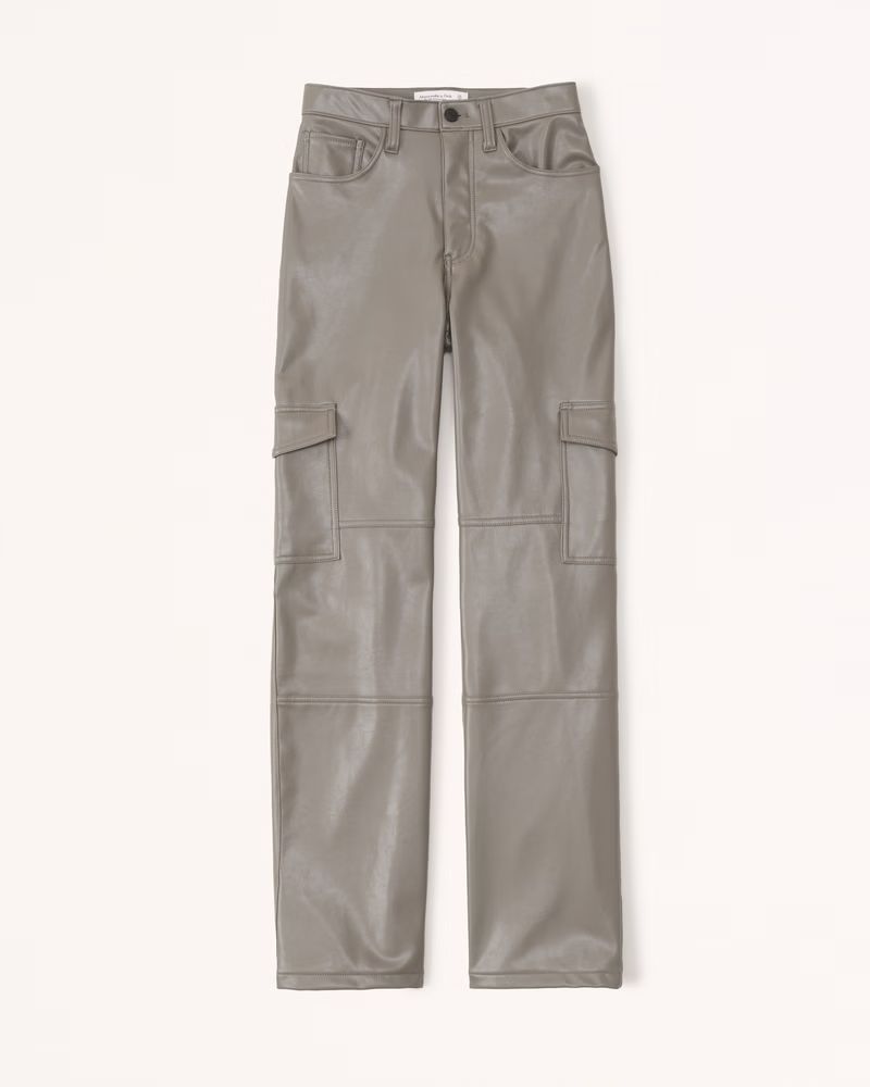 Women's Vegan Leather 90s Relaxed Pants | Women's | Abercrombie.com | Abercrombie & Fitch (US)