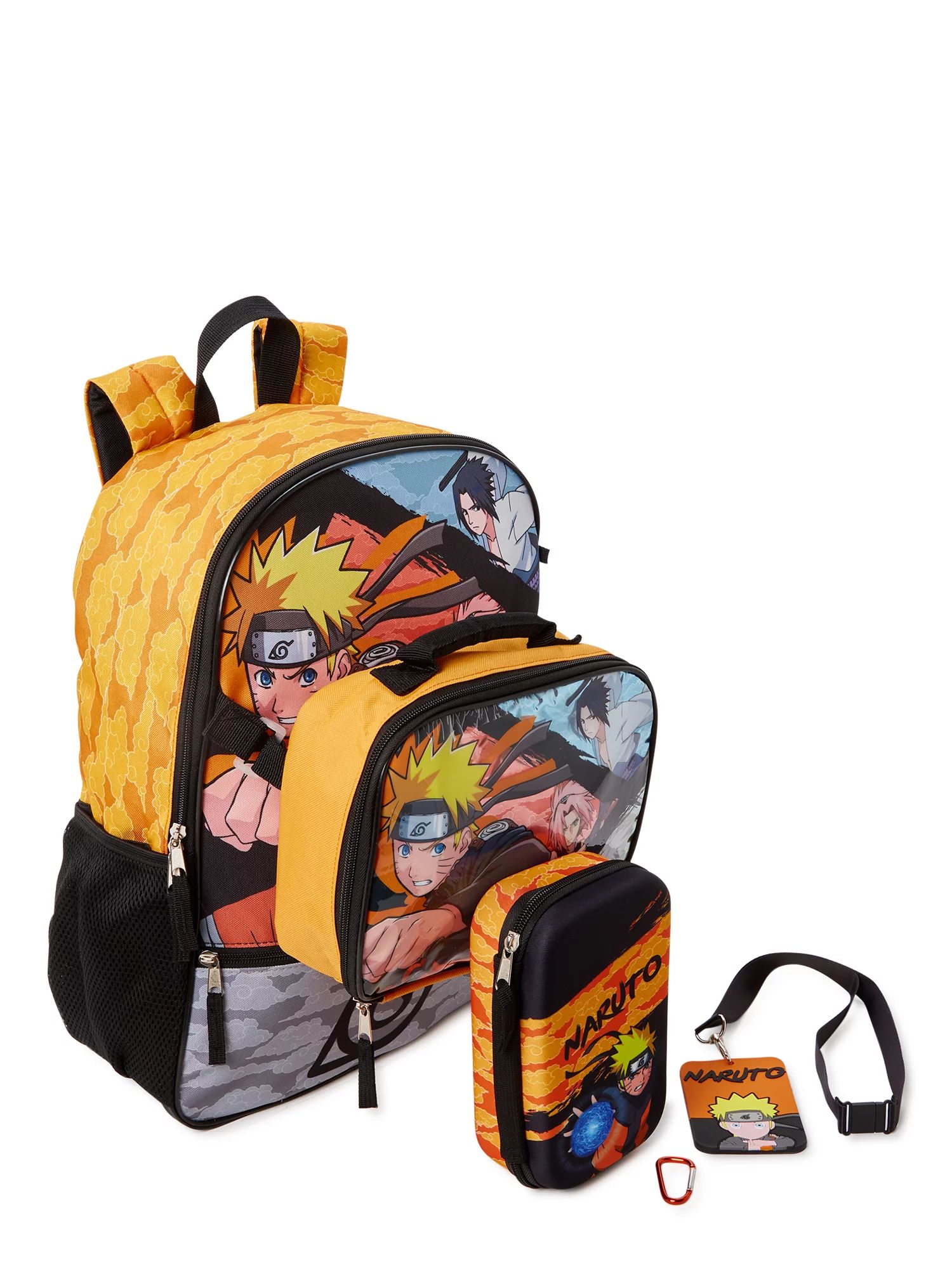 Naruto Shippuden Kids’ Backpack with Lunch Bag 4-Piece Set Multi-Color | Walmart (US)