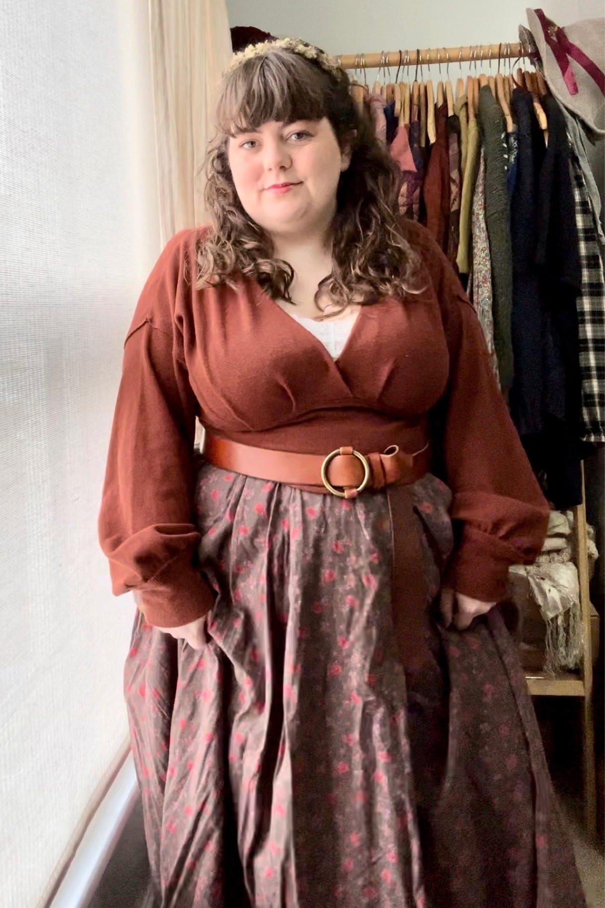 Plus-size fantasy western sci fi inspired Outfit featuring the skirt from Free People Fiona Set #plussizeoutfit #fantasycore #cottagecore 

#LTKplussize LTKFestiveSaleUK