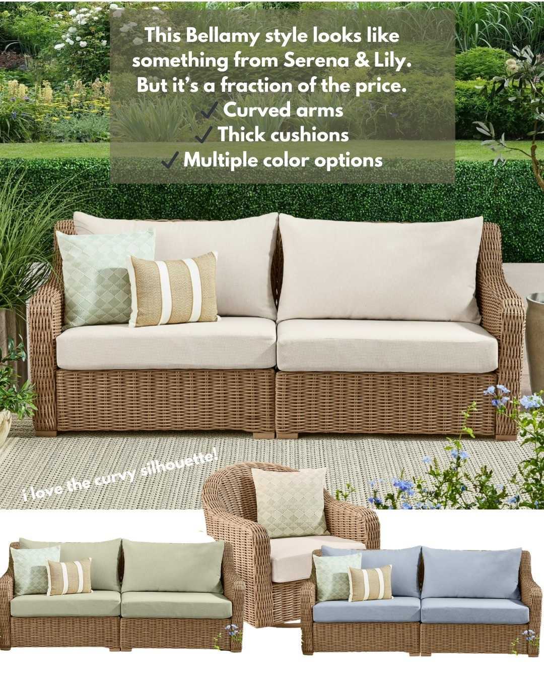 How pretty is this new Walmart outdoor sofa and swivel chairs! Come In a few cushion colorways. I own the River Oaks set (just a different silhouette) and can vouch for the quality of this patio furniture. Super high quality and has lasted uncovered on our lake deck for over a year. This set comes with furniture covers that are so easy to put on ! 

#LTKHome
