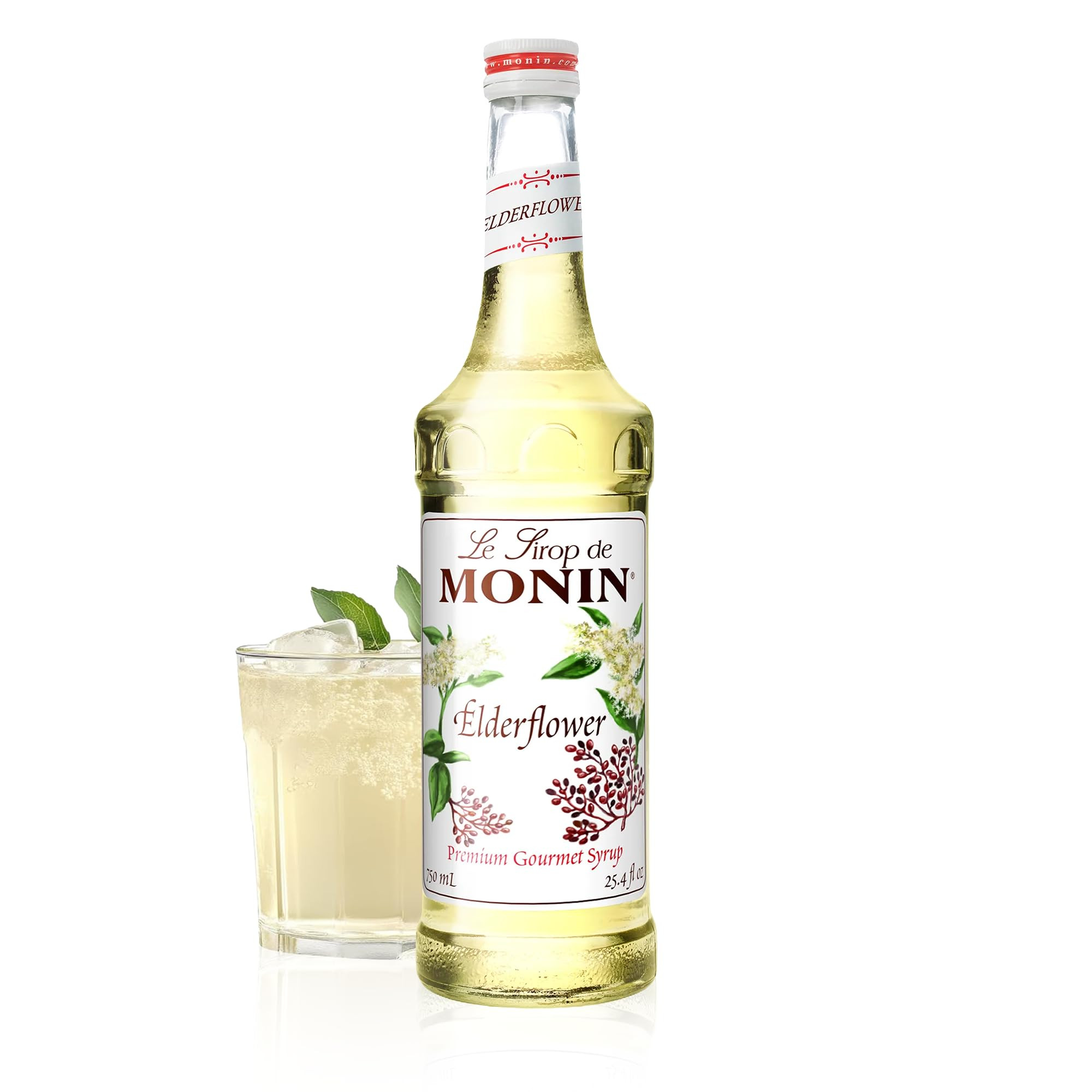 Monin - Elderflower Syrup, Delicate Scent with Floral Sweetness, Great for Cocktails, Lemonades, ... | Amazon (US)