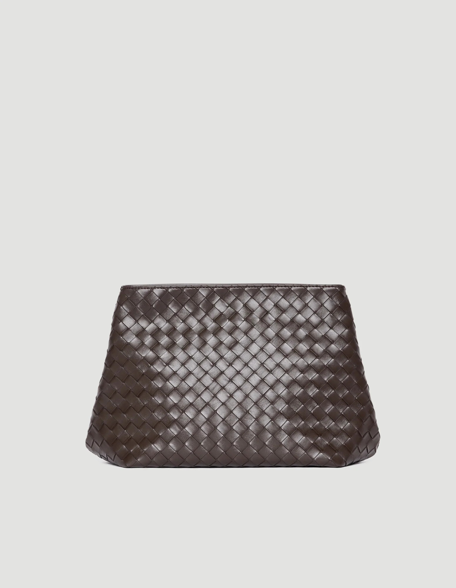 Caroline Weave Clutch - Chocolate | DECJUBA
