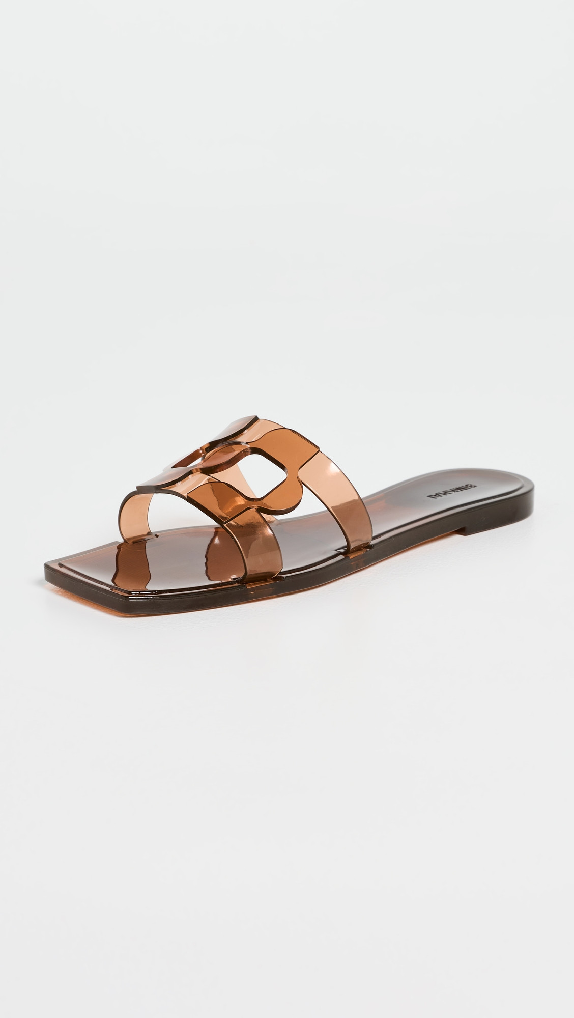 SIMKHAI Simkhai Monogram Jelly Flat Slides Saddle 40 | Shopbop