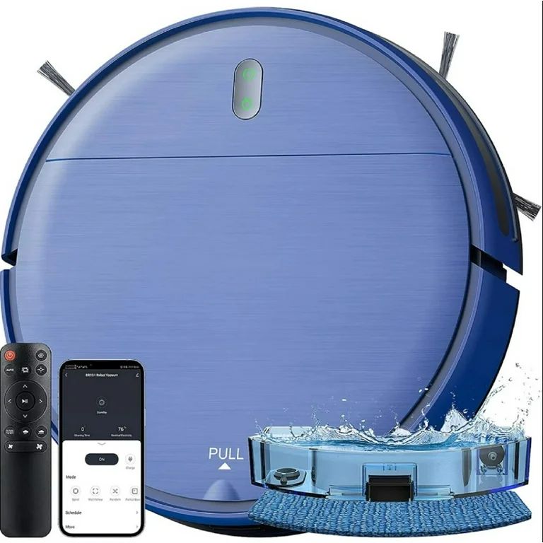 ONSON BR151 Robot Vacuum Cleaner, Robot Vacuum and Mop Combo Compatible with Alexa, Blue | Walmart (US)
