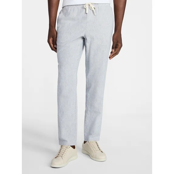 George Men's Linen Blend Weekend Pants, Sizes S-3XL | Walmart (US)