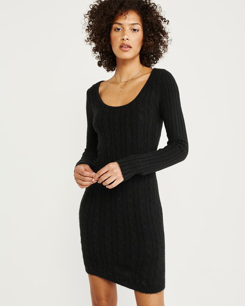 Lightweight Cable Sweater Dress | Abercrombie & Fitch US & UK
