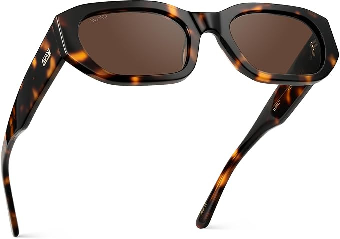 WearMe Pro - Women's Chunky Narrow Rectangular Sunglasses - Polarized, Lightweight Acetate, 100% ... | Amazon (US)