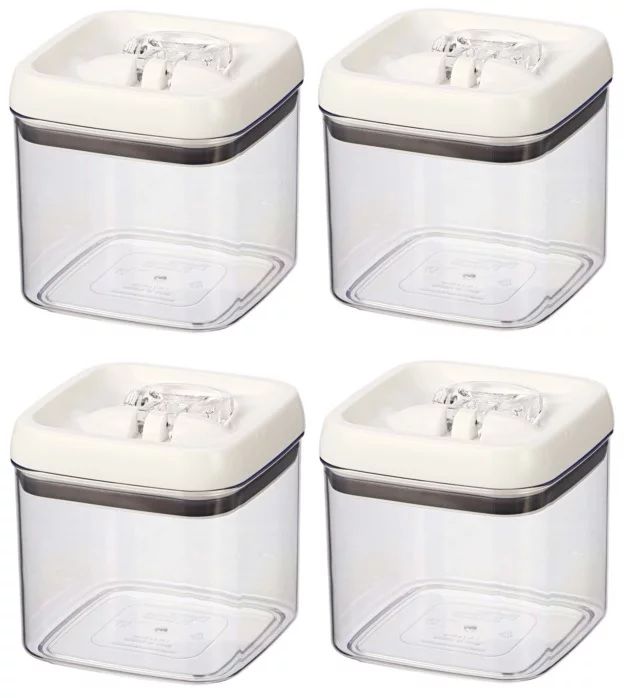 Better Homes & Gardens Canister Pack of 4 - 4.5 Cup Flip-Tite Square Food Storage Container | Walmart (US)
